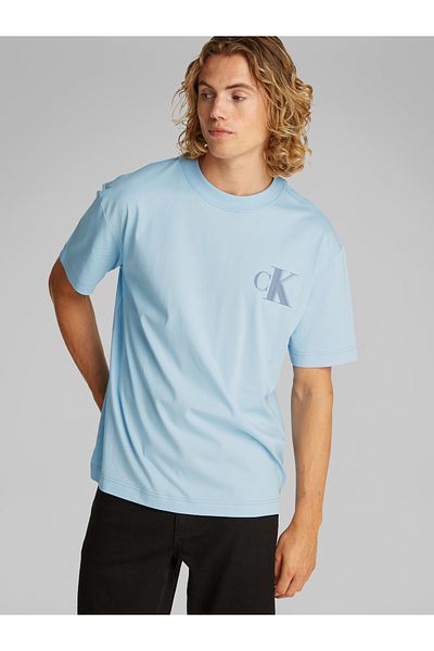Calvin Klein Men Blue Bold Short Sleeve T-Shirt