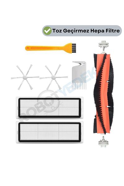 robotyedek Xiaomi Vacuum Mop 2 - 7 قطع فلتر Hepa ومجموعة فرشاة بديلة بدون ممسحة (STYTJ03ZHM)