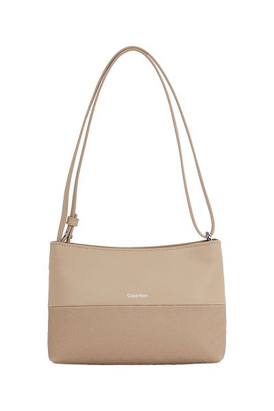Calvin Klein Calvin Klein Beige Mixmedia Convertible Crossover Bag