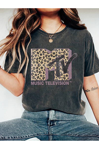 bellanova Γυναικείο μπλουζάκι MTV Leopard Print Casual με κοντό μανίκι και στ...