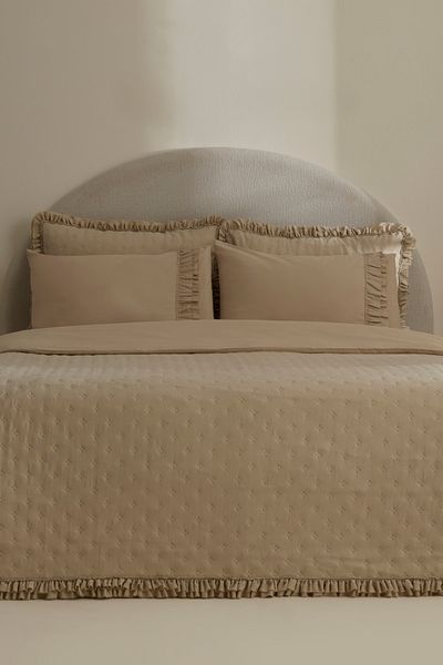 Karaca Home Ophelia Double Krush Duet Set Stone