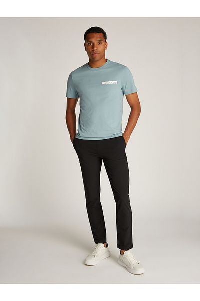 Calvin Klein Men Blue NY Chest Box Logo Short Sleeve T-Shirt
