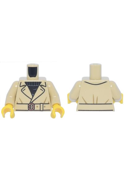 LEGO Moc Accessory Custom Minifigure Minifigure Body Torso Tan Women's Overcoat