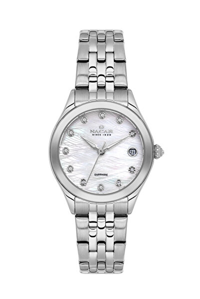 Nacar SAFİR CAM GÜMÜŞ KADIN KOL SAATİ NC34-39B763-AWMS