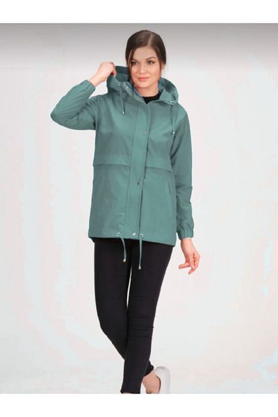 PIQUE Women's Mint/Green Coat Women's Hooded Unlined Raincoat Gilmore Women's Raincoat