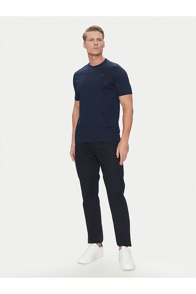 PAUL&SHARK Men's Cotton Casual Navy Blue T-Shirt with Brand Logo 24411021 -13D