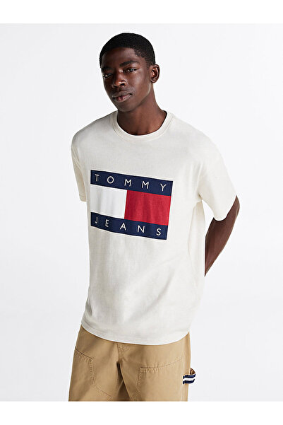 Tommy Hilfiger Ανδρικό Κοντομάνικο Μπλουζάκι με Σχέδιο Σημαίας, Χαλαρής Γραμμ...