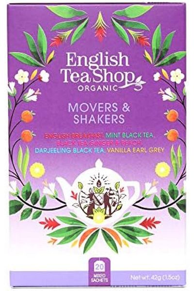 English Tea Shop Organic Movers & Shakers | Perfect Blend Of Mint Ginger, Darjeeling Black Tea & Van
