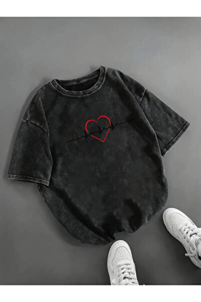 bellanova Γυναικείο μοτίβο casual κοντομάνικο μπλουζάκι με στρογγυλή λαιμόκοψ...