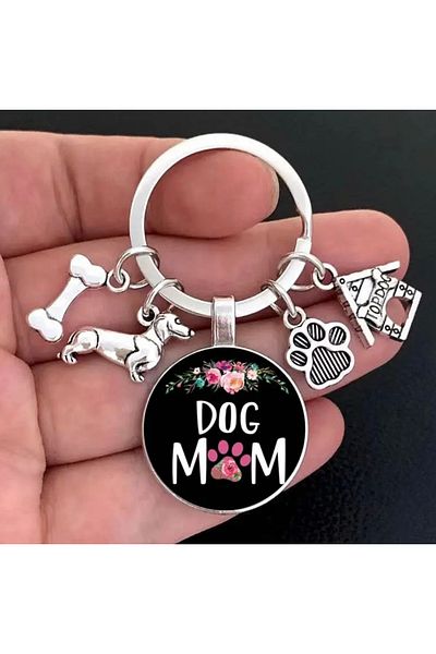 For a Fur Dog Mom Keychain