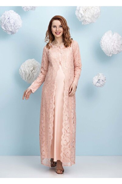 Genel Markalar Dantel Abiye Uzun Hamile Elbise