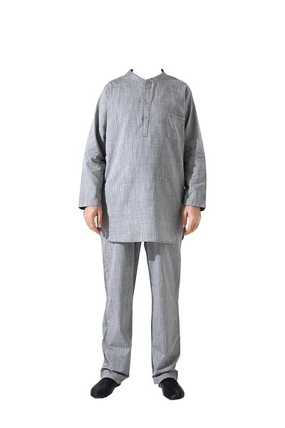 Çağrı Men's Single Pocket Shirt Pants Double Suit Hajj and Umrah Clothing