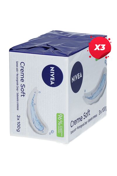 NIVEA X3 - NIVEA SOAP 3BUCX100G CREAM SOFT