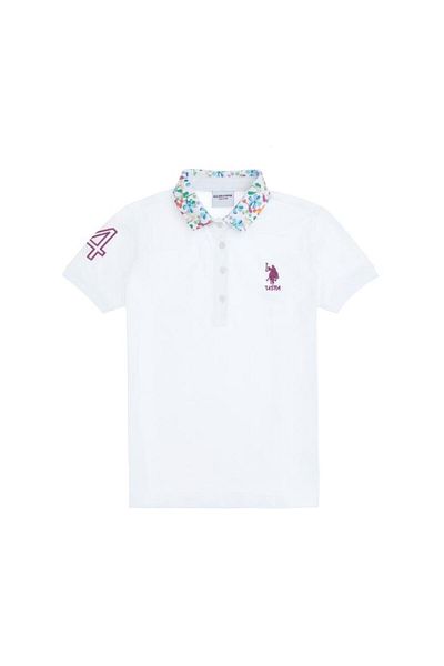 U.S. Polo Assn. Κοριτσίστικο μπλουζάκι με λευκό γιακά πόλο Basic TEKSPOR 208849 .3