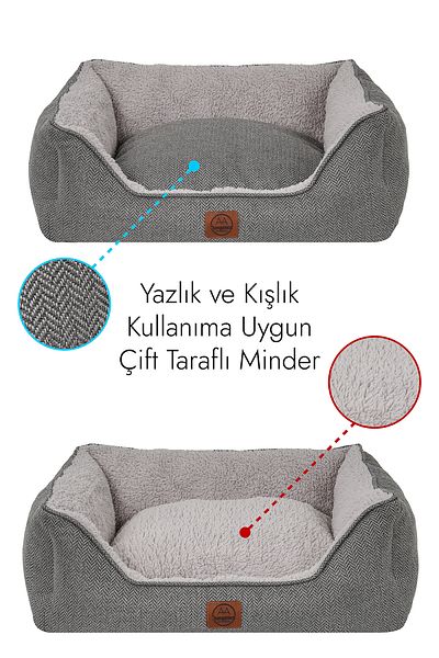Jungolica Pet Products Zeus, High-Quality Cat and Dog Bed with Double-Sided Cushion, Non-Slip Base, Washable