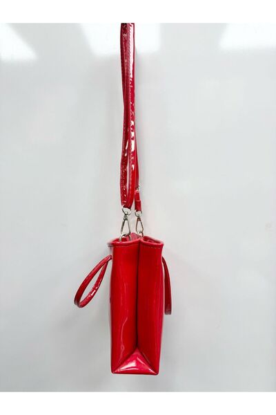 KOÇAK ÇANTA Γυναικεία λουστρίνι τσάντα ώμου μικρού μεγέθους