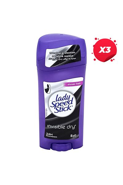 Lady Speed Stick X3 - LADY SPEED STICK ANTIPERSPIRANT STICK 65G INVISIBLE DRY