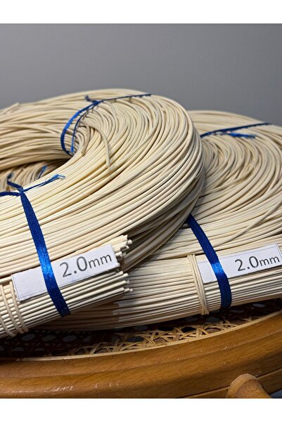 Mady Aksesuar Miez de ratan natural bambus tije 2,0 mm 1 kg Șnur decorativ di...