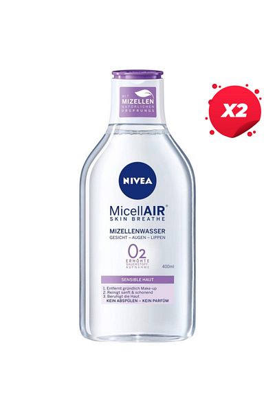 NIVEA X2 - NIVEA MICELLAR LOTION 400ML SENSITIVE SKIN