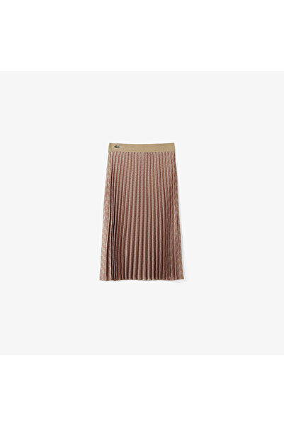 Lacoste Women?s Fashion Show Edition Belted Pleated Skirt