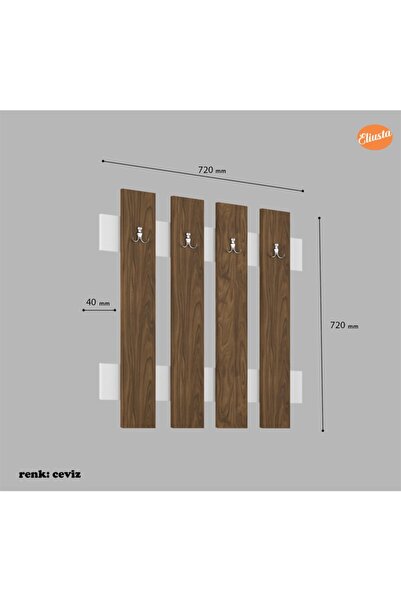 Modilayn Askılık Duvar Askılığı Portmanto Antre Askılık Vestiyer Anahtarlık