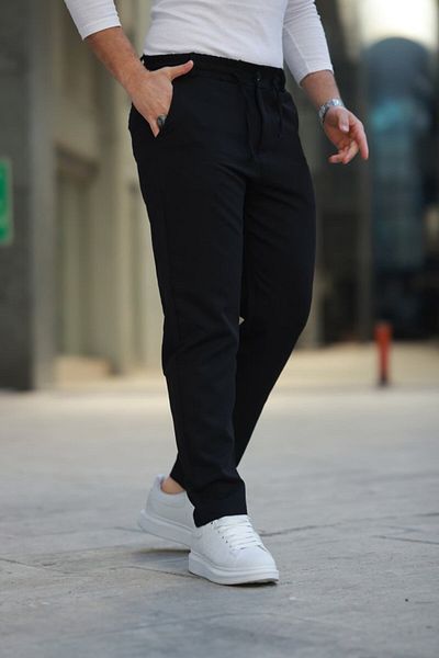 MRA Fashion Men's Waist Lace-Up Jogger Pants