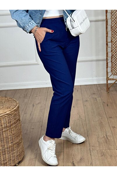 X-Young Pantaloni cu talie elastică cu două tăișuri ALBASTRU ÎNCHIS