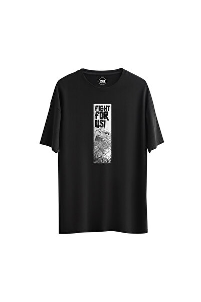 NoiCasuale تي شيرت Fight For Us Eagle Design مطبوع رقميًا للجنسين للاسترخاء ا...