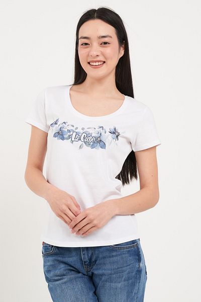 Lee Cooper Tricou dama cu imprimeu floral cu logo