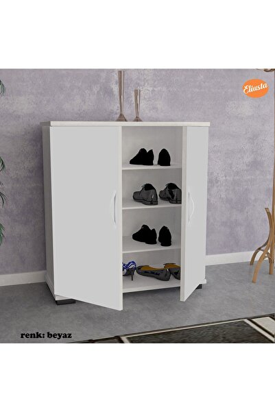 Modilayn ARD-112 70 x76x 32 cm Ayakkabılık Antre Ayakkabılık Çok Amaçlı Dolap Ayakkabı Dolabı-BEYAZ