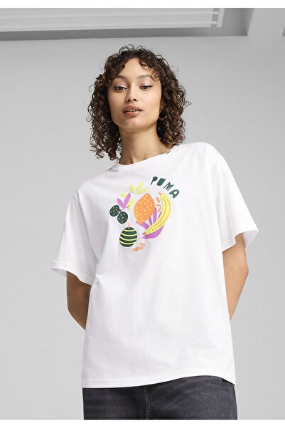 Puma ΓΡΑΦΙΚΑ Χαλαρό φρουτώδες γυναικείο μπλουζάκι