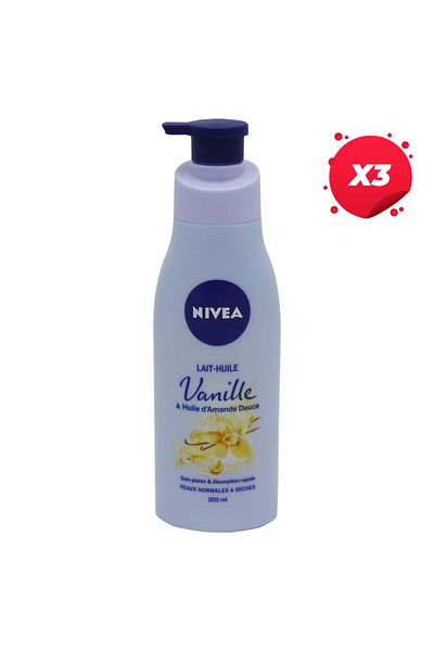 NIVEA X3 - NIVEA BODY LOTION 200ML VANILLA ALMOND OIL