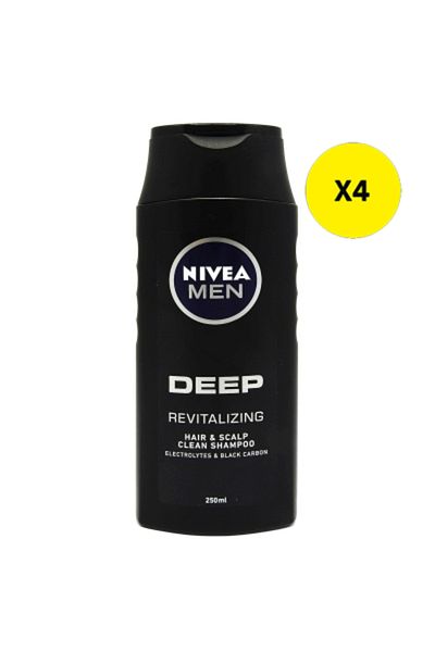 NIVEA X4 - NIVEA SAMPON 250ML MEN DEEP REVITALIZING