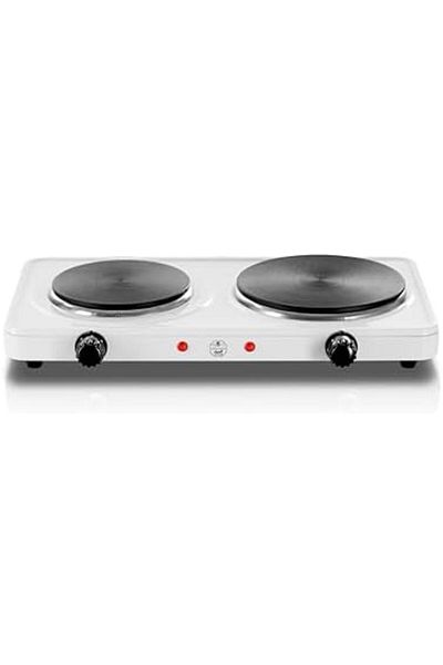 ALSAIF Electric Stove With Single Burner, Stainless Steel, 2500w, White, With Temperature Control An