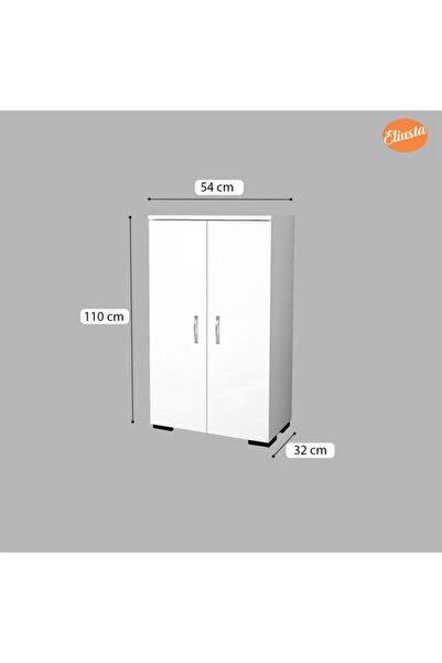 Modilayn Çok Amaçlı Dolap Banyo Dolabı Bahçe Dolabı Mutfak Dolabı Ofis Dolabı Kiler Kapaklı Raflı