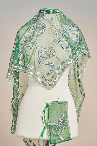 Dantelux Зелена покривала для нареченого з вишивкою тугра (вишивка пуль)