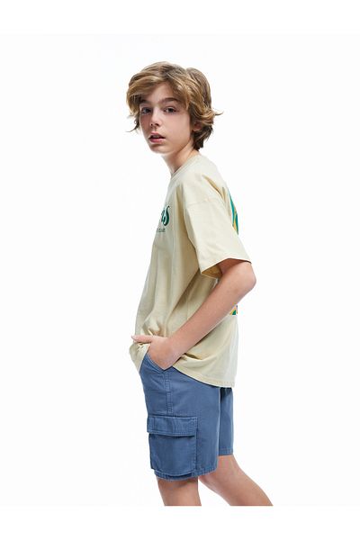 Koton Pantaloni scurți cargo din bumbac cu talie cu buzunare