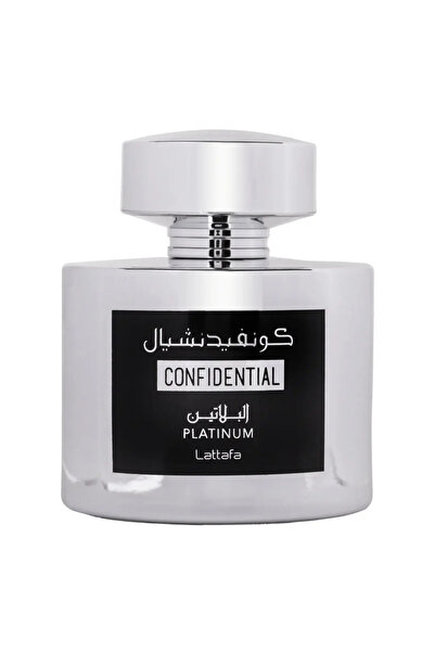 lattafa Parfum arab Confidential Platinum, apa de parfum 100 ml, barbati