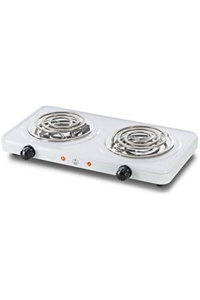 ALSAIF Double Electric Burner Stainless Steel 2000w With Indicator Light By Al Saif, Adjustable Temperature