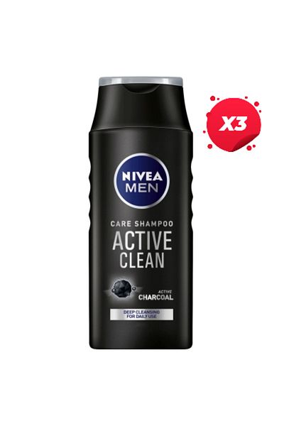 NIVEA X3 - NIVEA SAMPON 400ML MEN ACTIVE CLEAN