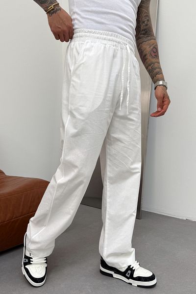 MADZEYMODA Ανδρικό φαρδύ φαρδύ ελαστικό παντελόνι Jogger KE-7011