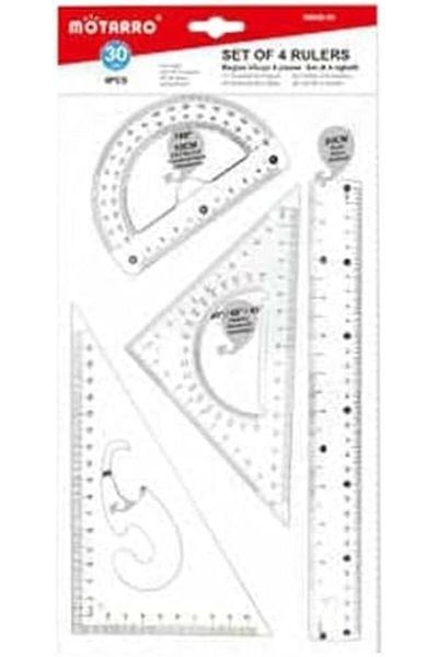 MOTARRO Plastic Rulers Shatter-Resistant 12-Inch Measuring Tool for School Supplies, Craft & Office Use