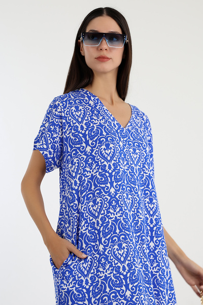 LİKAPA LİKAPASHOP VİSKON FIRFIRLI BÜYÜK BEDEN ELBİSE