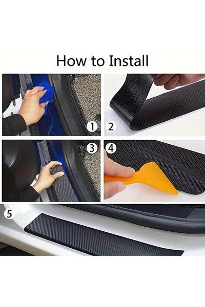 Efe Toys 3d Karbon Galaxi Orj Tampon Çamurluk Bagaj Kapı Eşiği Koruyucu Şerit Eşik Koruma Bandı 5cm 5metre