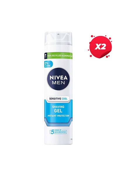 NIVEA X2 - NIVEA GEL RAS 200ML SENSITIVE COOL
