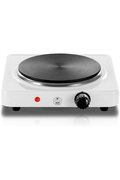 ALSAIF Electric Stove Single Burner Stainless Steel 1500w With Heat Control Button By Al Saif Gallery, Whit