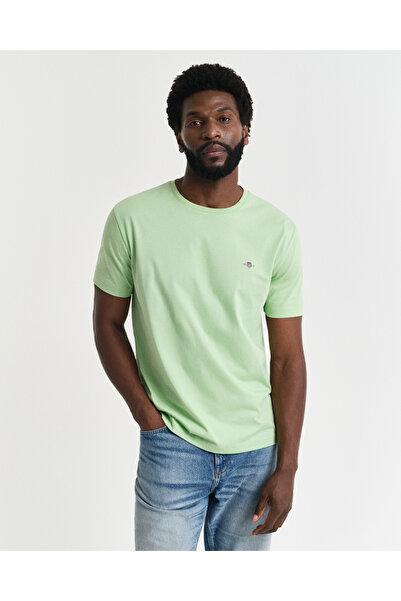 Gant Erkek Yeşil Regular Fit Bisiklet Yaka T-Shirt