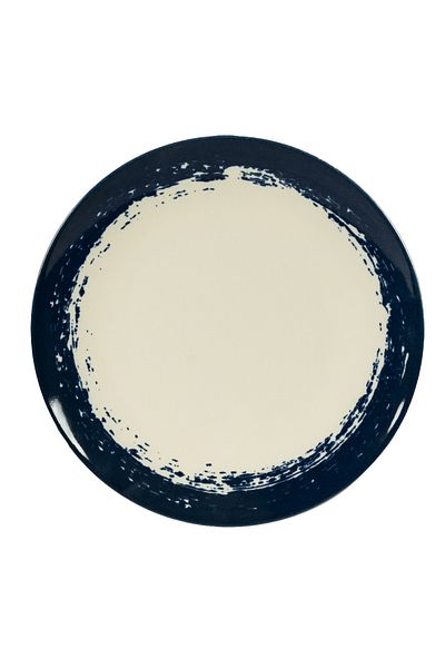Cesiro Dessert plate, 20 cm, Maritim, Cesiro, Made in Romania, Ivory white with navy blue