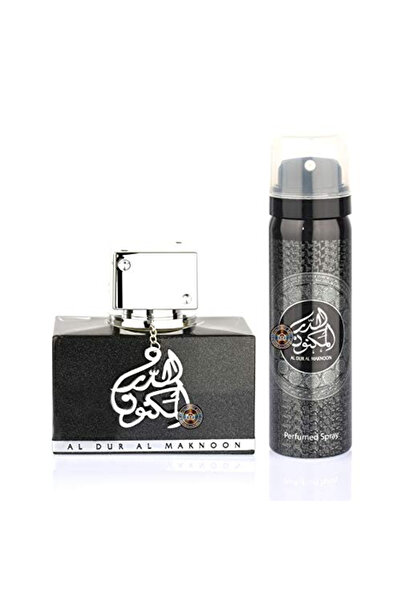 lattafa Al Dur Al Maknoon Silver set, eau de parfum 100 ml + deodorant 50 ml