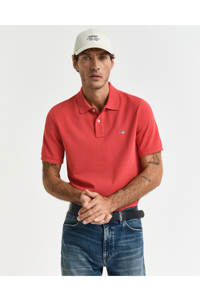 Gant Erkek Kırmızı Regular Fit Polo